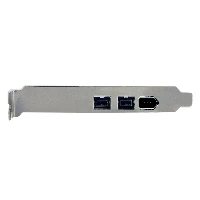 StarTech.com 3 Port 2b 1a 1394 PCI Express FireWire Card Adapter, PCIe, Firewire 800 / 400, PCIe 1.1, Green, 149905 h, Texas Instruments - XIO2213B