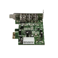 StarTech.com 3 Port 2b 1a Low Profile 1394 PCI Express FireWire Card Adapter, PCIe, IEEE 1394/Firewire, PCIe 1.1, Green, 149905 h, Texas Instruments - XIO2213B