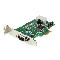 StarTech.com 1-port PCI Express RS232 Serial Adapter Card - PCIe RS232 Serial Host Controller Card - PCIe to Serial DB9 - 16550 UART - Low Profile Expansion Card - Windows & Linux, PCIe, Serial, PCI 1.1, RS-232, Green, ASIX - MCS9922CV-AA