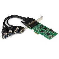 StarTech.com 4 Port PCI Express PCIe Serial Combo Card - 2 x RS232 2 x RS422 / RS485, PCIe, Serial, RS-232/422/485, SystemBase SB16C1052PCI, 256 B, 0 - 100 C