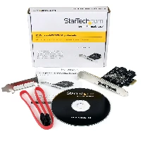 StarTech.com 2 Port PCI Express SATA 6 Gbps eSATA Controller Card - Dual Port PCIe SATA III Card - 2 Int/2 Ext, PCIe, SATA, CE, FCC, REACH, ASMedia - ASM1061, 48 bit, 0 - 50 C