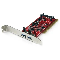 StarTech.com 2 Port PCI SuperSpeed USB 3.0 Adapter Card with SATA Power, PCI, USB 3.2 Gen 1 (3.1 Gen 1), Red, NEC uPD720202, 5 - 50 C, -25 - 70 C