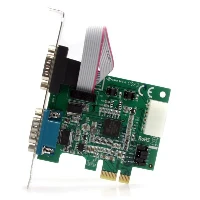 StarTech.com Discontinued and replaced by PEX2S953 2 Port Native PCI Express RS232 Serial Adapter Card with 16950 UART, PCIe, Serial, PCIe 1.0, RS-232, Green, 87600 h