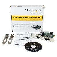 StarTech.com Discontinued and replaced by PEX2S953 2 Port Native PCI Express RS232 Serial Adapter Card with 16950 UART, PCIe, Serial, PCIe 1.0, RS-232, Green, 87600 h