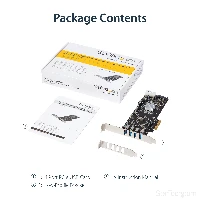 StarTech.com 4 Port USB 3.0 PCIe Card w/ 4 Dedicated 5Gbps Channels (USB 3.1 Gen 1) - UASP - SATA / LP4 Power - PCI Express Adapter Card, PCIe, USB 3.2 Gen 1 (3.1 Gen 1), Full-height / Low-profile, PCIe 2.0, Black, 3 m