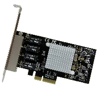 StarTech.com 4-Port Gigabit Ethernet Network Card - PCI Express, Intel I350 NIC, Internal, Wired, PCI Express, Ethernet, 2000 Mbit/s, Black, Metallic