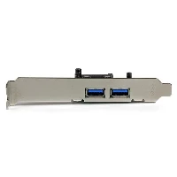 StarTech.com 2 Port PCI Express (PCIe) SuperSpeed USB 3.0 Card Adapter with UASP - SATA Power, PCIe, USB 3.2 Gen 1 (3.1 Gen 1), Low-profile, PCIe 2.0, Green, Metallic, CE, FCC, TAA, REACH