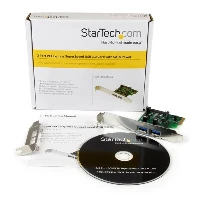 StarTech.com 2 Port PCI Express (PCIe) SuperSpeed USB 3.0 Card Adapter with UASP - SATA Power, PCIe, USB 3.2 Gen 1 (3.1 Gen 1), Low-profile, PCIe 2.0, Green, Metallic, CE, FCC, TAA, REACH