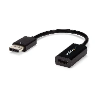 StarTech.com DisplayPort to HDMI Adapter - 4K 30Hz Active DisplayPort to HDMI Video Converter - DP to HDMI Monitor/TV/Display Cable Adapter Dongle - Ultra HD DP 1.2 to HDMI 1.4 Adapter, 0.15 m, DisplayPort, HDMI Type A (Standard), Male, Female, Straight