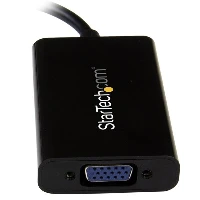 StarTech.com Mini DisplayPort to VGA Adapter with Audio, 0.184 m, 1920 x 1200 pixels, 1080p, 720p, Black, Active video converter, CE, FCC, RoHS