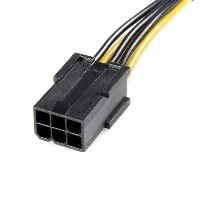 StarTech.com PCI Express 6 pin to 8 pin Power Adapter Cable, 0.155 m, PCI-E (8-pin), PCI-E (6-pin), Male, Female, Straight