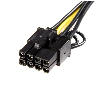 StarTech.com PCI Express 6 pin to 8 pin Power Adapter Cable, 0.155 m, PCI-E (8-pin), PCI-E (6-pin), Male, Female, Straight