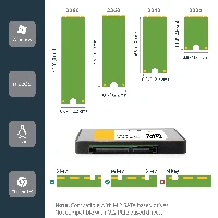 StarTech.com M.2 SSD to 2.5in SATA III Adapter - M.2 Solid State Drive Converter with Protective Housing, SATA, M.2, Black, CE, FCC, TAA, REACH, 6 Gbit/s, 0 - 50 C