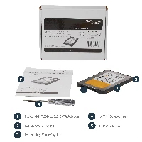 StarTech.com M.2 SSD to 2.5in SATA III Adapter - M.2 Solid State Drive Converter with Protective Housing, SATA, M.2, Black, CE, FCC, TAA, REACH, 6 Gbit/s, 0 - 50 C