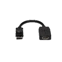 StarTech.com DisplayPort to HDMI Adapter - DP to HDMI Adapter/Video Converter - 1080p - VESA Certified - DP to HDMI Monitor/Display/Projector Adapter Dongle - Passive - Latching DP Connector, 0.24 m, HDMI Type A (Standard), DisplayPort, Female, Male, Straight