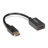 StarTech.com DisplayPort to HDMI Adapter - DP 1.2 to HDMI Video Converter 1080p - DP to HDMI Monitor/TV/Display Cable Adapter Dongle - Passive DP to HDMI Adapter - Latching DP Connector, 0.21 m, DisplayPort, HDMI, Male, Female, Straight