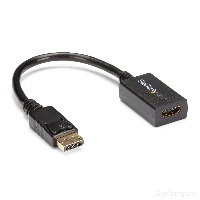 StarTech.com DisplayPort to HDMI Adapter - DP 1.2 to HDMI Video Converter 1080p - DP to HDMI Monitor/TV/Display Cable Adapter Dongle - Passive DP to HDMI Adapter - Latching DP Connector, 0.21 m, DisplayPort, HDMI, Male, Female, Straight