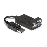 StarTech.com DisplayPort to VGA Adapter - Active DP to VGA Converter - 1080p Video - Durable - DP/DP++ Source to VGA Monitor Cable Adapter Dongle - DP 1.2 to VGA - Latching DP Connector, 0.08 m, DisplayPort, VGA (D-Sub), Male, Female, Straight