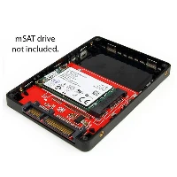StarTech.com 2.5in SATA to Mini SATA SSD Adapter Enclosure, Silver, 0 - 50 C, -10 - 85 C, 5 - 95%, 68 mm, 98 mm