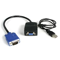 StarTech.com 2 Port VGA Video Splitter - USB Powered, VGA, 2x VGA, 2048 x 1536 pixels, Black, Plastic, 61 m