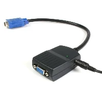 StarTech.com 2 Port VGA Video Splitter - USB Powered, VGA, 2x VGA, 2048 x 1536 pixels, Black, Plastic, 61 m