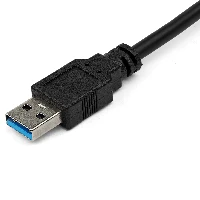 StarTech.com USB to Ethernet Adapter, USB 3.0 to 10/100/1000 Gigabit Ethernet LAN Converter for Laptops, 11.8in/30cm Attached Cable, USB to RJ45 Adapter, NIC Adapter, USB Network Adapter, Wired, USB, Ethernet, 5000 Mbit/s, Black