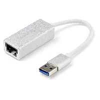StarTech.com USB 3.0 to Gigabit Network Adapter - Silver, Wired, USB, Ethernet, 2000 Mbit/s, Silver