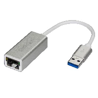 StarTech.com USB 3.0 to Gigabit Network Adapter - Silver, Wired, USB, Ethernet, 2000 Mbit/s, Silver