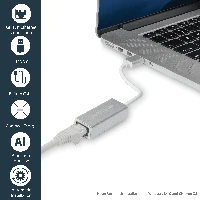 StarTech.com USB 3.0 to Gigabit Network Adapter - Silver, Wired, USB, Ethernet, 2000 Mbit/s, Silver