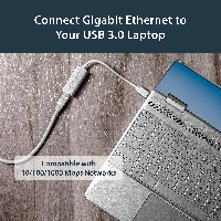 StarTech.com USB 3.0 to Gigabit Network Adapter - Silver, Wired, USB, Ethernet, 2000 Mbit/s, Silver