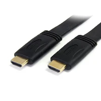 StarTech.com 5m Flat High Speed HDMI Cable with Ethernet - Ultra HD 4k x 2k HDMI Cable - HDMI to HDMI M/M, 5 m, HDMI Type A (Standard), HDMI Type A (Standard), 4096 x 2160 pixels, 3D, Black