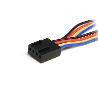 StarTech.com 12in 4 Pin Fan Power Splitter Cable - F/M, 0.31 m, Molex (4-pin), Molex (4-pin), Male, Female, Multicolour