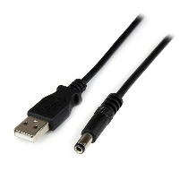 StarTech.com USB to 5.5mm Power Cable - Type N Barrel - 1m, 1 m, USB A, Barrel type N