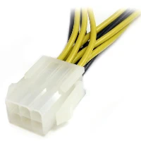 StarTech.com 6in PCI Express Power Splitter Cable, 0.1524 m, Male, Female, Black, White, Yellow, 34 g, 125 mm
