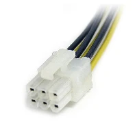 StarTech.com 6in PCI Express Power Splitter Cable, 0.1524 m, Male, Female, Black, White, Yellow, 34 g, 125 mm