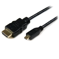 StarTech.com 3m Micro HDMI to HDMI Cable with Ethernet - 4K 30Hz Video - Durable High Speed Micro HDMI Type-D to HDMI 1.4 Adapter Cable/Converter Cord - UHD HDMI Monitors/TVs/Displays - M/M, 3 m, HDMI Type A (Standard), HDMI Type D (Micro), 3D, Audio Return Channel (ARC), Black