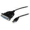 StarTech.com 6 ft USB to DB25 Parallel Printer Adapter Cable - M/F, 100 g, 1900 mm, 200 mm, 220 mm, 22 mm, 119 g