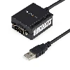 StarTech.com 1 Port FTDI USB to Serial RS232 Adapter Cable with COM Retention, DB-9, USB 2.0 A, 0.2 m, Black