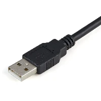 StarTech.com 1 Port FTDI USB to Serial RS232 Adapter Cable with COM Retention, DB-9, USB 2.0 A, 0.2 m, Black