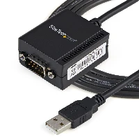 StarTech.com 1 Port FTDI USB to Serial RS232 Adapter Cable with COM Retention, DB-9, USB 2.0 A, 0.2 m, Black