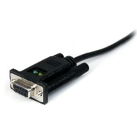 StarTech.com USB to Serial RS232 Adapter - DB9 Serial DCE Adapter Cable with FTDI - Null Modem - USB 1.1 / 2.0 - Bus-Powered, Black, 1.7 m, USB Type-A, DB-9, Male, Female