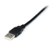 StarTech.com USB to Serial RS232 Adapter - DB9 Serial DCE Adapter Cable with FTDI - Null Modem - USB 1.1 / 2.0 - Bus-Powered, Black, 1.7 m, USB Type-A, DB-9, Male, Female