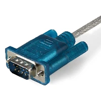 StarTech.com 3ft USB to RS232 DB9 Serial Adapter Cable - M/M, DB-9, USB 2.0 A, 0.9 m, Blue, Transparent