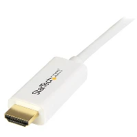 StarTech.com Mini DisplayPort to HDMI Converter Cable - 3 ft (1m) - 4K - White, 1 m, Mini DisplayPort, HDMI Type A (Standard), Male, Male, Straight