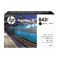 HP 843C 400-ml Black PageWide XL Ink Cartridge, Pigment-based ink, 400 ml, 1 pc(s)