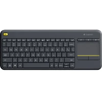 Logitech K400 Plus Tv, Mini, Wireless, RF Wireless, QWERTZ, Black