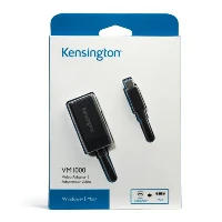 Kensington VM1000 Mini Display Port to VGA Adapter, 0.14 m, Mini DisplayPort 1.2, VGA, Male, Female, 1920 x 1080 pixels