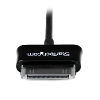 StarTech.com 2m Dock Connector to USB Cable for Samsung Galaxy Tab, Black, USB A, Samsung 30-pin, 2 m, Male, Male