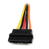 StarTech.com 6in Latching SATA Power Y Splitter Cable Adapter - M/F, 0.15 m, SATA 15-pin, 2 x SATA 15-pin, Male, Female, Straight