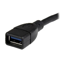 StarTech.com USB 3.0 A-to-A extension cable - 6 in, black, 0.152 m, USB A, USB A, USB 3.2 Gen 1 (3.1 Gen 1), 5000 Mbit/s, Black
